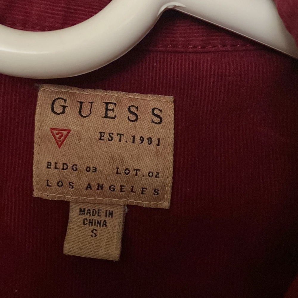 Guess Red Button Down Size: S - image 4